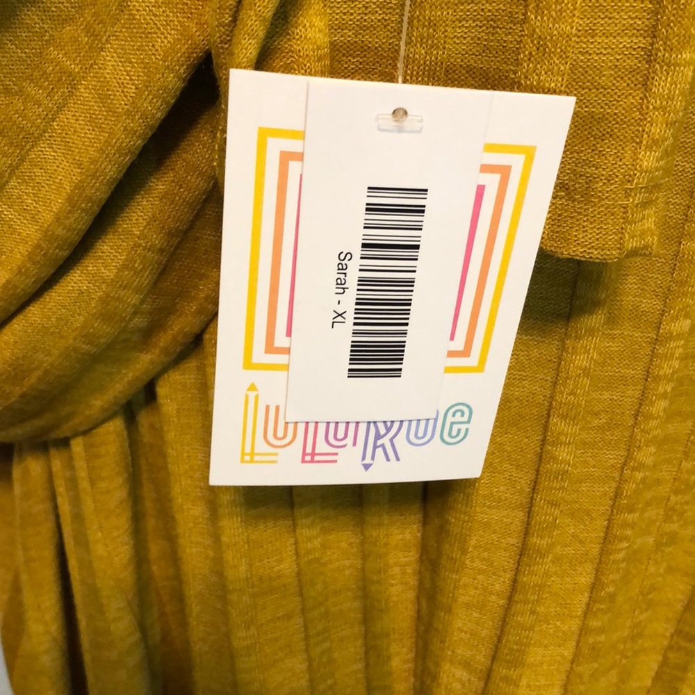 Lularoe Mustard Sarah Cardigan/Duster Long - Picture 5 of 7
